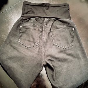 Full panel black maternity jeans